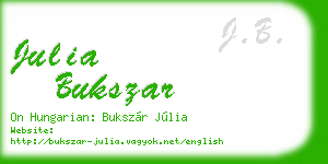julia bukszar business card
